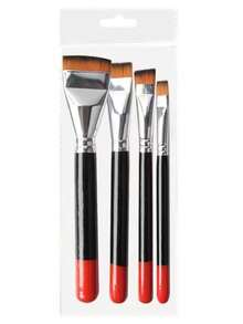 4pcs Short Bristle Lacquer Painting Brushes, Nylon Art Painting Brush Set, Flat Head Craft Tools - one-size - View 7