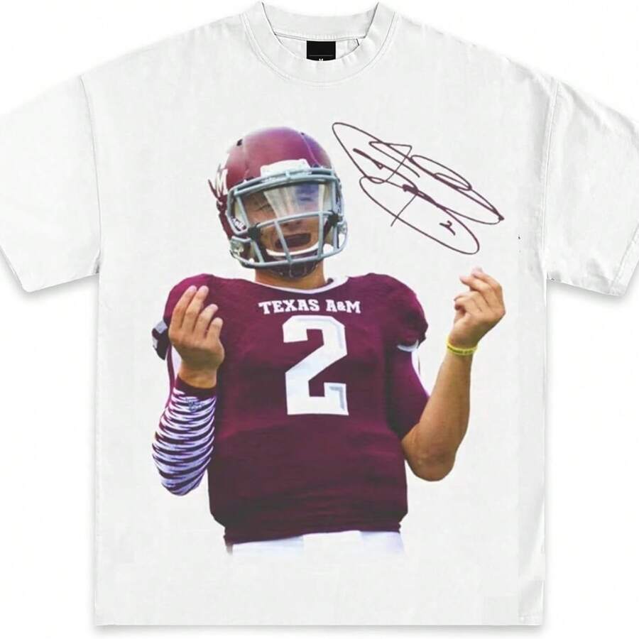 Star Signature Football Graphic T-Shirts _ Premium Quality Heavyweight Football Shirt For Adults & Kids_3 - trắng - Xem 1