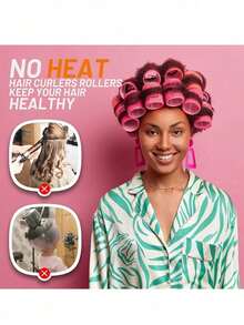 Bộ lô cuốn tóc, 4 kích cỡ với 16 kẹp và 24 lô cuốn tóc - Lô cuốn tự dính cho tóc dài/ngắn, lô cuốn nhiệt cho kiểu tóc chuyên nghiệp như ở salon, bộ dụng cụ tạo kiểu tóc, dụng cụ làm tóc cho tiệm cắt tóc, dụng cụ làm đẹp du lịch thiết yếu, sản phẩm chăm sóc tóc, bộ dụng cụ tạo kiểu tóc và phụ kiện tóc. - Nhiều màu - Xem 12