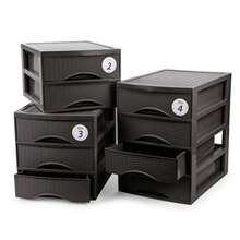 Drawer Storage Cabinet - Black - View 3
