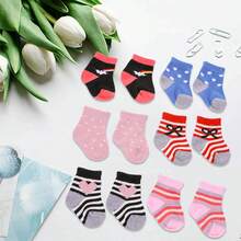 Assorted Color & Pattern Doll Socks, Fits 14-22 Inch Dolls, Cute & Fashionable Designs, Perfect For Doll Outfit Matching, Best Holiday Surprise Gift - Multicolor - View 6