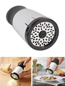 1件装不锈钢马苏里拉奶酪研磨器手持式研磨器奶酪研磨器奶酪切碎器奶酪巧克力研磨器厨房小工具DIY黄油食品研磨器 - 彩色 - 查看 6