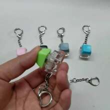 Fidget Keychain Cover, Unique Office Desk Accessories Stress Relief Toy, Fun Birthday Surprise Gift - Multicolor - View 9