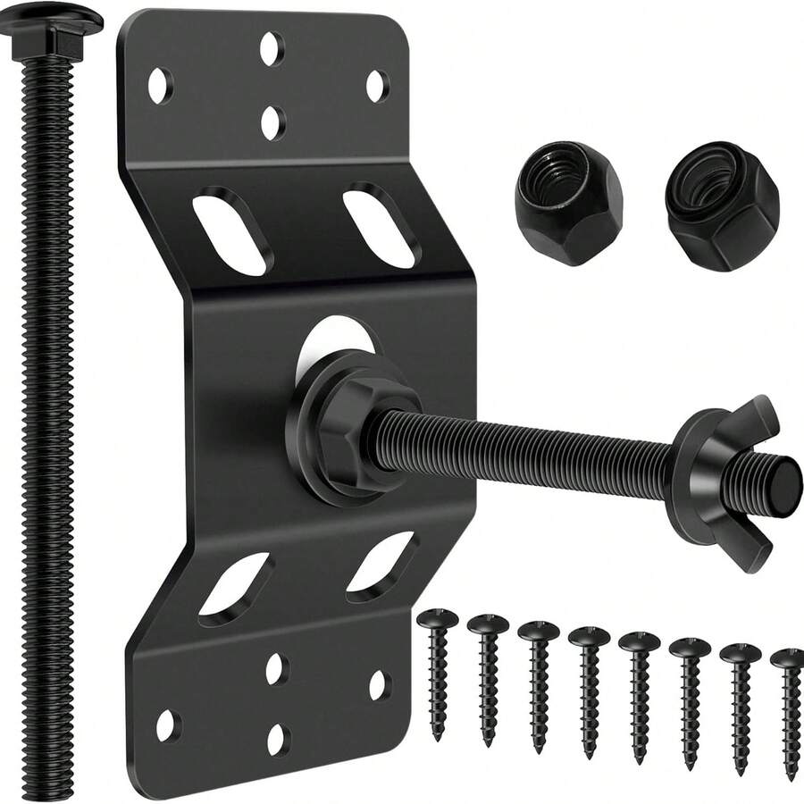 1 pieza Estantería de almacenamiento para esquina de garaje, Soporte montado en la pared para neumático de repuesto, Adecuado para remolques cerrados, Soporte para neumático de repuesto, Sujetador de neumático de repuesto para remolque, Estantería para rueda de remolque, Aplicable a remolques cerrados, camiones, remolques de caja, camiones, garajes, almacenes y semirremolques. - Negro - Ver 1