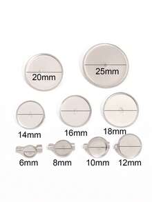 5pcs Stainless Steel Brooch Clip Base Pins Blank Cabochon Pin Base Badge Holder For DIY Jewelry Making Findings Supplies - Brooch Base - View 4