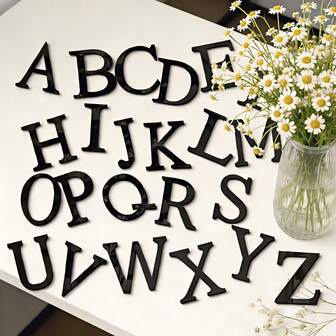 OUTANA 1 Acrylic Self-Adhesive A-Z Letter Home Decor Mirror Wall Sticker, Black Oversized Letter Home Decor Wall Mirror. Features 1cm Foam Backing For Easy Application. Perfect For Living Rooms, Bedrooms, Kitchens, Bathrooms, Or Office Spaces. Customizable To Spell Personalized Names, Wedding Wishes, Birthday Messages, Office Motivational Slogans, Or Family Mottos. Available In Four Sizes: 10cm/15cm/20cm/30cm.