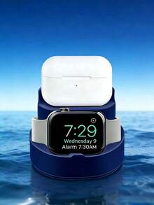 1pc Unisex Minimalist Classic Silicone Base 2-In-1 Stand, Universal Holder, Charger Stand For Apple Watch 38/40/41/42/44/45/49mm Ultra/SE/8/7/6/5/4/3/2/1