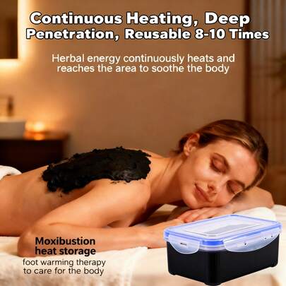 MALIYYA Moxibustion Heat Storage Body Mask - Reusable Herbal Heating Body Wrap, Deep Penetration Soothing Body Care (8-10 Uses)