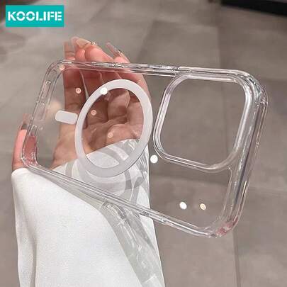 Koolife 磁吸式 TPU 防震 PC 背板透明材质防摔手机保护壳，支持无线充电，1 件装，兼容 17 Pro Max/17/17 Pro/17 Air/12/12 Pro/12 Pro Max/13/13 Pro/13 Pro Max/14/14 Plus/14 Pro/14 Pro Max/15/15 Pro/15 Plus/15 Pro Max/16/16 Pro/16 Plus/16 Pro Max，春季礼物