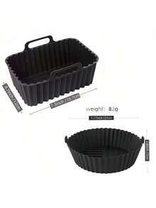 1pc Silicone Air Fryer Mat, Baking Tray Liner, Oven Mat, Suitable For Flat Pans, Easy To Clean And Reuse, Heat Resistant Non-Stick Baking Mat - Multicolor - View 6