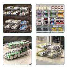 Organizador para frigorífico dosificador dispensador de latas para frigorífico dispensador de bebidas 250 ml 330 ml cerveza soda pop cans almacenamiento despensa organización - Transparente - Ver 4