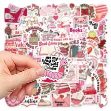 50 piezas de pegatinas con estilo de pergamino vintage, decoración DIY para el Día de San Valentín, Navidad, Año Nuevo en papelería, libros, tazas, equipaje, guitarra, casco, etc.