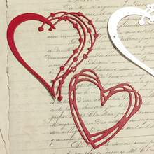 1PC Heart Cutting Dies, New Arrival Die Cuts, Embossing Stencils For DIY Crafting Scrapbooking Supplies, Template Mould, Photo Album Decorative Paper Die Cuts For Card,Designed For Valentine's Day Cards And Wedding Cards - Silver - View 12