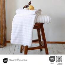 Classic Turkish Towels Genuine Cotton Soft Absorbent Brampton Bath Towels 2 Piece Set - Blanco - Ver 5