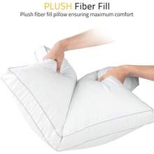 Utopia Bedding Almohadas de Cama para Dormir tamaño Queen Juego de 2 Calidad de Hotel refrescante Almohada Reforzada para Dormir de Espalda estómago o de Lado Blanco - Blanco - Ver 6