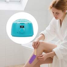 38件套数码脱毛蜡加热器套装，含8颗脱毛蜡豆、22种工具、脱毛前后清洁湿巾——适用于家庭面部、手臂、腿部、比基尼线和腋下脱毛 - 彩色 - 查看 11