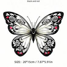 AD 1pc Black & White Colorful Butterfly Series 3D Stereo Effect Scratch Cover Car Sticker, Motorcycle Decoration Sticker - A - View 14