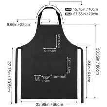 1 Pc Adjustable Bib Apron, 4 Pockets, Cooking Kitchen Apron, Suitable For Female Male Chefs, Suitable For Home Kitchen Cooking, Chefs, Outdoor Barbecue And Painting, Kitchen, Bathroom, Home - 1pc Black - View 6