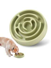 1PC Dog Slow Feeder Bowl, Anti-Spill Pet Food Dish For Training & Mental Stimulation, Dog Puzzle Toy & Pet Supplies