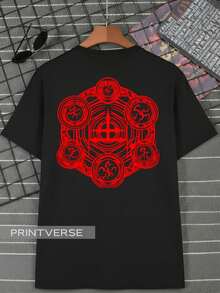 Hexa Order Paranormal Game RPG Ritual Mysteries Episodes Streamer T-Shirt Unisex Plus Size 100% Cotton - 黑色 - 查看 2