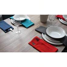 RUVANTI: Juego de 12 servilletas de tela 18 x 18 pulgadas multicolor mezcla de algodón duraderas y absorbentes perfectas para cenas bodas y restaurantes - Multicolor - Ver 7
