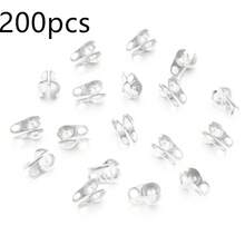 200pcs/Pack Metal Bead Chain Clasp, Double Hole Double Ear Side Clasp For Necklace Bracelet DIY Jewelry Making Accessories - Beaded Chain Side Clasp - View 26