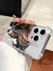 Elegante funda con diseño de caballo, compatible con iPhone 16, 15, 14 Pro Max, 13, 12, 11, XR y XS Plus. Fabricada en silicona TPU, ofrece protección contra golpes y caídas, además de una excelente sensación al tacto. Es el regalo ideal para familiares, amigos y seres queridos. - transparente - Ver 5