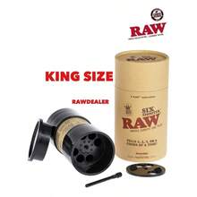 Raw 6 Six Shooter Filler King Size + Aluminum 2.5 Inch Large Grinder - As Pic - View 3