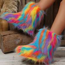 Women Boots Warm Over Knee Design Brown Winter Ready - Rainbow Colors - View 6