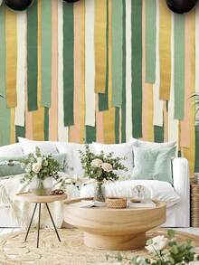 5pcs Olive Green And Khaki Crinkle Paper Rolls, Handmade Paper Streamers, Suitable For Green Boho Weddings, Birthdays, Bridal Showers, Seasonal Decor, Birthday Parties, Anniversaries, Graduations, Bachelorette Parties, Multipurpose Party Decorations - Multicolor - View 2