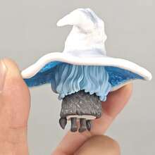 1个Q版魔法少女艾尔登法环莉娜·梅丽娜可动人偶，动漫爱好者的完美礼物，适合用作动漫摄影背景，姿势可爱，服装精致，表情生动，手工制作的动漫风格手办 - 彩色 - 查看 7