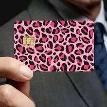 2pcs/1pc Faux Leopard Print Credit Card Stickers, Makeup Blogger Same Style, High-End DIY Stickers For ID Cards, Campus Cards, Credit Cards, Back To School Essential