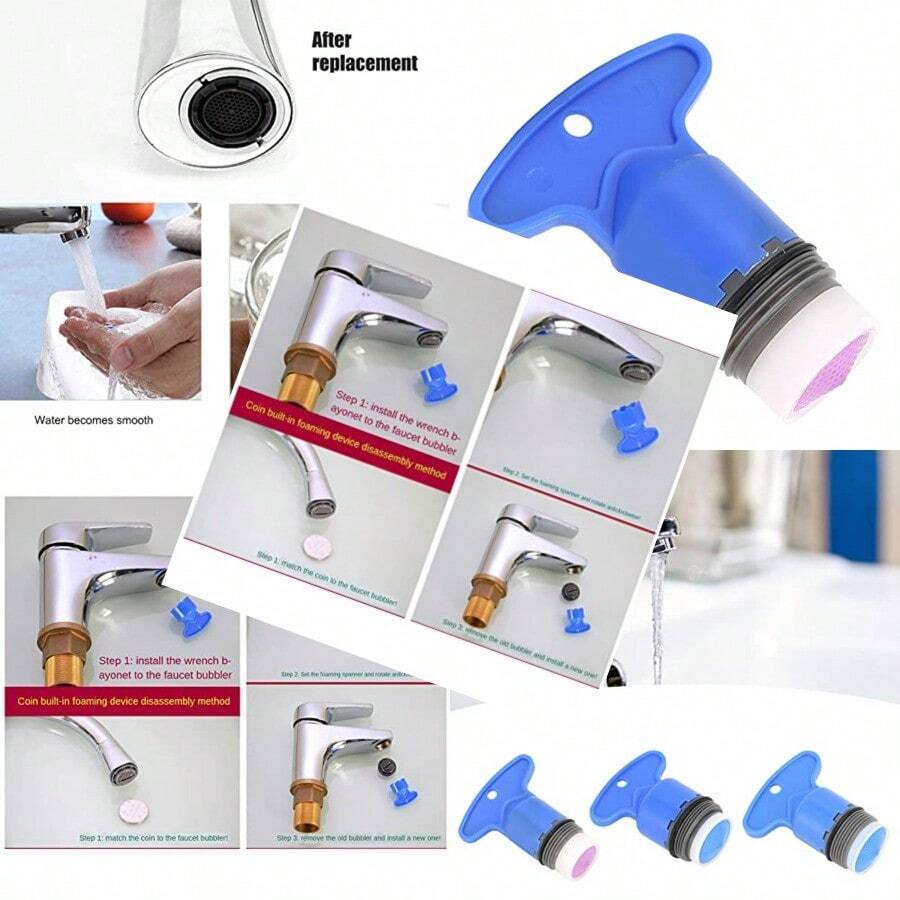 swfggAccesorio colador de burbujas oculto incorporado Roscas Masculinas Grifo Integrado Incorporado Bubbler Fregadero Aireador Burbuja Laminar Grifo de Ahorro de Agua Aireador para Cocina Baño M16.5eg - como en la foto - Ver 1