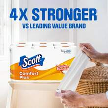 Scott ComfortPlus Toilet Paper, 48/12 Double Rolls, 231 Sheets Per Roll, Septic-Safee, 1-Ply Toilet Tissue - Tissue Paper, Toilet Paper Roll, Paper Towels, Papel Toalla Para Cocina, Fuerza Regida, Cleaning Supplies, Napkins, Party Decorations, Tissues, Roll Paper, Sanitary Napkins, Paper, Wipes, Facial Tissues, Paper Core, Soft, Absorbent, Household Paper, Hand Wipes, Cleaning Paper, Single Layer, Soluble, Portable, Wet Wipes, Trash Can Paper, Kitchen Paper, New Year - 彩色 - 查看 5