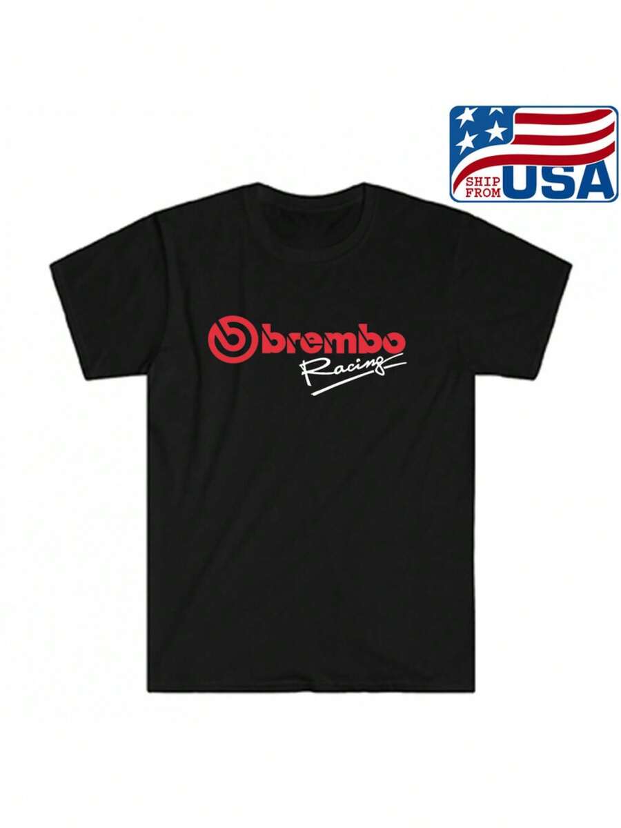 Camiseta gráfica negra para hombres Racing - Hecha en EE. UU. Camiseta de algodón de estilo bohemio de corte holgado con impreso. Ropa Deportiva Casual para Todas las Estaciones Tallas S-5XL. Conjunto de ocio. Diseño Audaz. Tela transpirable. Ropa unisex. Individuos activos - Negro - Ver 1