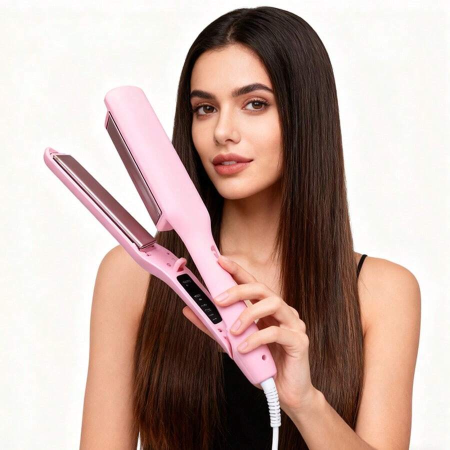 32毫米三管卷发棒，可调节温度陶瓷美发造型工具