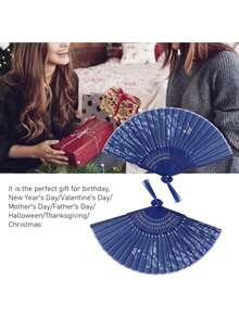 EstiloAbanicos de Mano de Bambú de Seda Hechos a Mano Chinos/Japoneses para Regalos de Mujer Suministros de Favores de Banquete de Boda,Abanico de Mano Plegable,Regalo de Banquete de Boda(Rosa)Versión mejorada - 1 - Ver 2