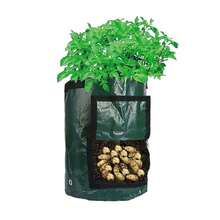 3pcs/Set Durable Planting Bags With Lids And Handles, Green Grow Bags For Potatoes, Vegetables And Flowers, Suitable For All Plant Growth - Dark Green - View 12