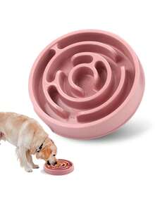 1PC Dog Slow Feeder Bowl, Anti-Spill Pet Food Dish For Training & Mental Stimulation, Dog Puzzle Toy & Pet Supplies