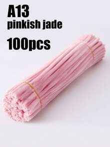 100支蓬松清洁棒，柔软毛绒工艺棒，适用于DIY花束、插花、儿童学校美术项目、派对装饰、毕业典礼、婚礼、生日礼物、母亲节、圣诞节和其他节日DIY工艺品。 - 彩色 - 查看 54