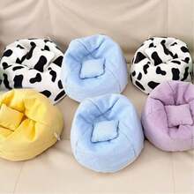 Miniature Sofa For Labubu, Cute Doll Seat For Labubu, Handmade Bean Bag Chair With Pillows, Soft Lazy Sofa Seat Miniature Couch For Dollhouse Furniture Decoration(Purple) - Purple - View 4
