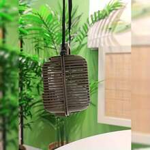 1pc Portable Bird Cage, Durable Plastic, Breathable Mesh Windows, Lightweight & Easy To Clean | Ideal For Parrots, Lizards, Hamsters - Green, Small Pet Travel Carrier, Outdoor Exploration, Insect Observation Handheld Case, Holiday Gift