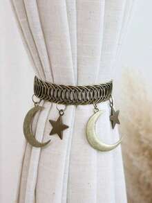 1个复古星月金属窗帘夹 - 斋月礼物，适合客厅、卧室和书房的家居装饰。生日、毕业、斋月居家舒适、节日派对礼物、家居礼品、高端酒店用品、民宿装饰、斋月特别礼物、送给女性/女孩/女朋友的礼物 - 彩色 - 查看 5