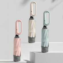 1PC Folding Umbrella, Waterproof Portable Travel Umbrella, 2-In-1 Women's Sunshade & Rainproof Umbrella, Super Lightweight Compact 6-Fold Umbrella, Mini Travel Umbrella, Dual Use Portable Umbrella,Solid Color Sunny Umbrella, Semi-Automatic Folding Umbrella, Portable Travel Umbrella, Sunshade Umbrella, With Buckle, Reinforced Design, Suitable For Business And Travel Personnel, Holiday Gift - Nhiều màu - Xem 10
