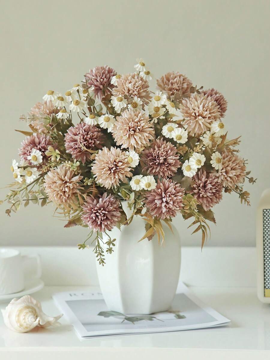 1/80 bông hoa giả 11,81 inch, hoa cẩm tú cầu, hoa cúc, hoa hỗn hợp, cây giả, thích hợp cho đám cưới mùa xuân, tiệc cưới, trang trí nhà cửa DIY, trang trí bàn tiệc, trang trí nhà, trang trí ngày Valentine, trang trí cổng cưới, trang trí phòng, trang trí nhà bếp, vật trang trí trung tâm bàn ăn, trang trí văn phòng, quà tặng Valentine, trang trí Ramadan. - xám tím - Xem 1