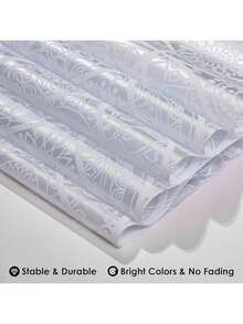 EstiloTendenciaDKTIE - PelíCula De Privacidad Boho Chic Para Ventanas Con Herramientas De InstalacióN, Suaviza La Luz, Reduce Los Rayos UV, PelíCula Decorativa Tipo Vidriera Para TeñIr Ventanas Para El Hogar, 17.7 XCalidad PremiumVersióN Mejorada - blanco puro - Ver 7