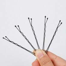 150pcs Women Solid Casual Bobby Pin For Daily Life Hair Clips Claw Clips Hair Barrettes, School Stuff, Hair Accessories - 黑色 - 查看 2