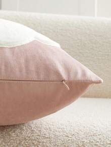 1pc High-End Velvet Embroidered Floral Bunny Decorative Pillow Cover, Dual-Color Options, Suitable For Easter Decor In Living Room, Sofa, Dining Chair, Bed, Does Not Include Insert - Beige - View 9