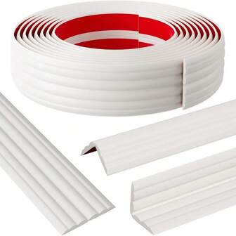 8.2ft Self-Adhesive PVC Furniture Edge Protector, Flexible Plastic Trim For Indoor/Outdoor Wall Corners, Ceilings, Countertops, Floors - Decorative Collision Protection Strip, Suitable For Living Room Tile Protection, Fun Gift, Ramadan Gift, Personalized Gift