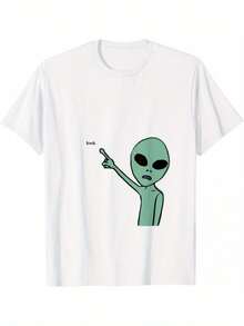 Camiseta Alien Diciéndote que Mires - Blanco - Ver 6